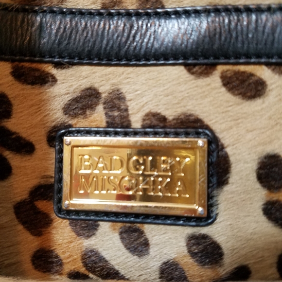 Badgely Mischka leopard print satchel - Picture 2 of 4